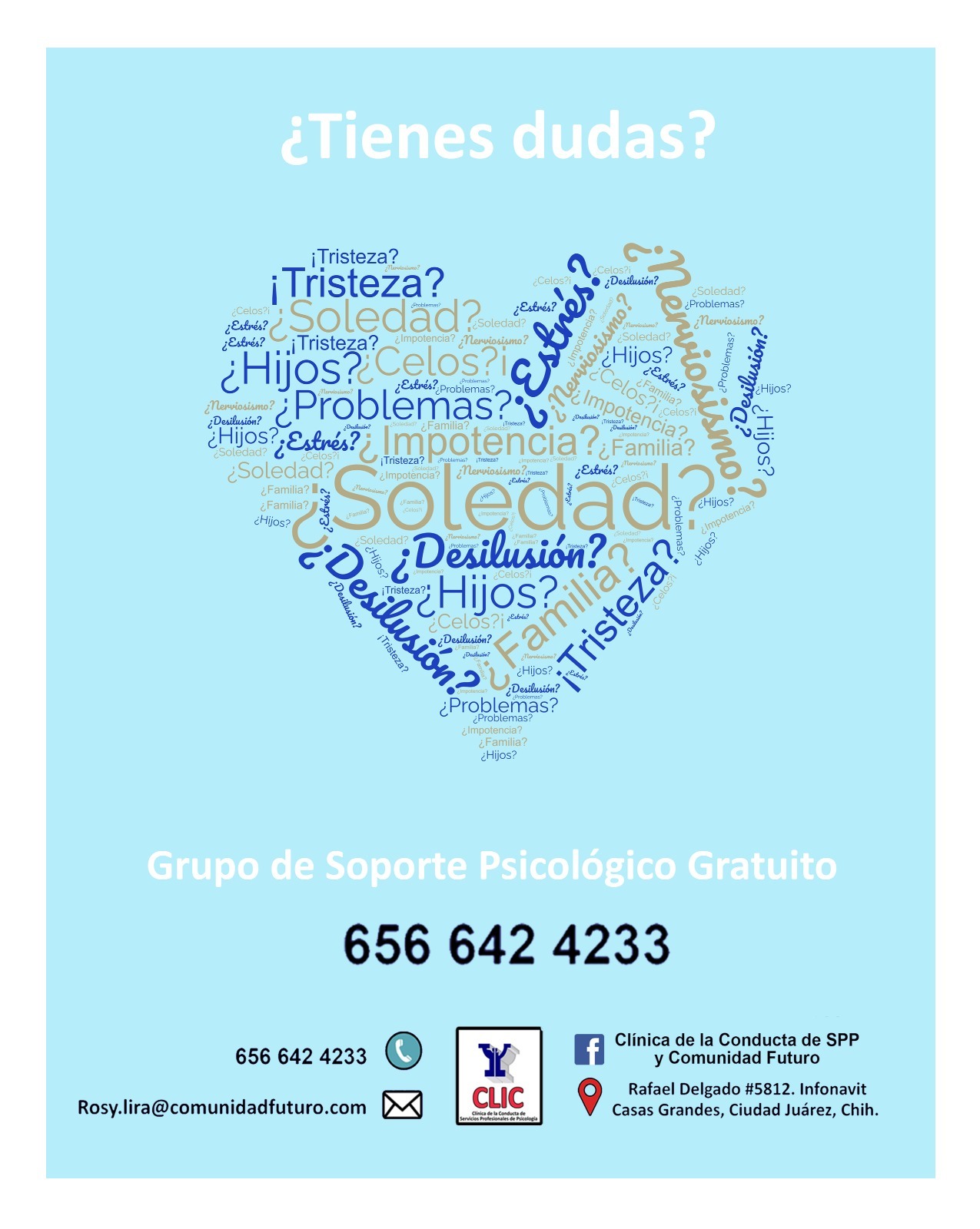 Grupo de soporte psicológico Un café con tu psicólogo